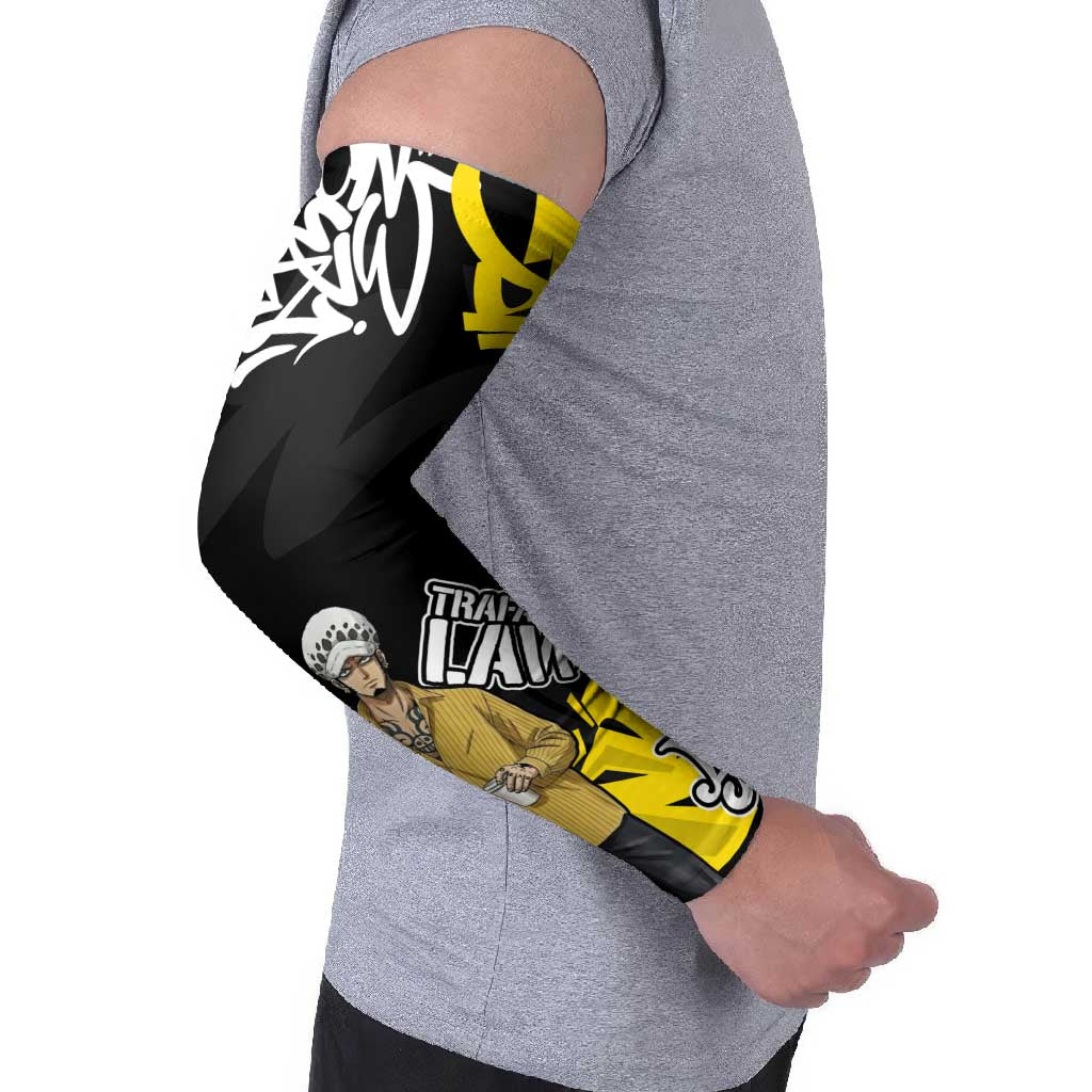 Trafalgar Law One Piece Arm Sleeves Graffiti Street Art Anime Collage