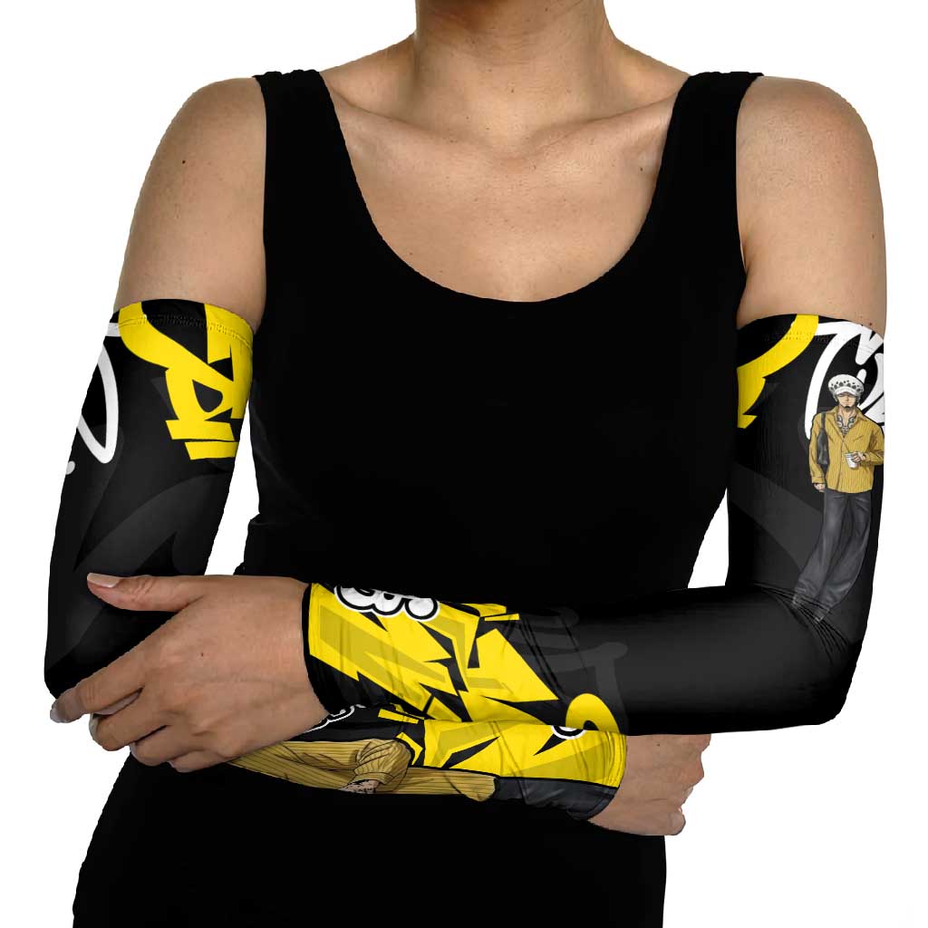 Trafalgar Law One Piece Arm Sleeves Graffiti Street Art Anime Collage