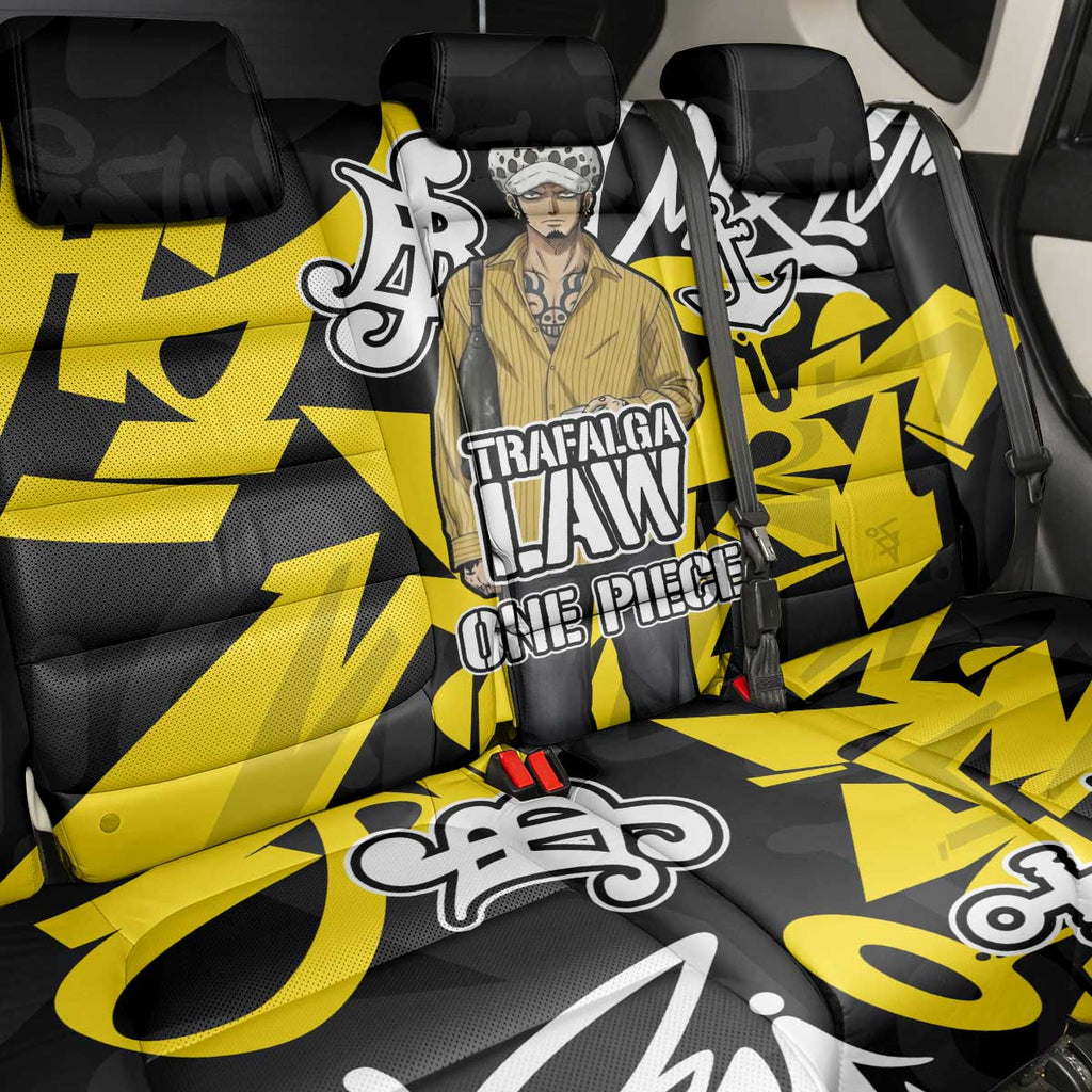 Trafalgar Law One Piece Back Car Seat Cover Graffiti Street Art Anime Collage