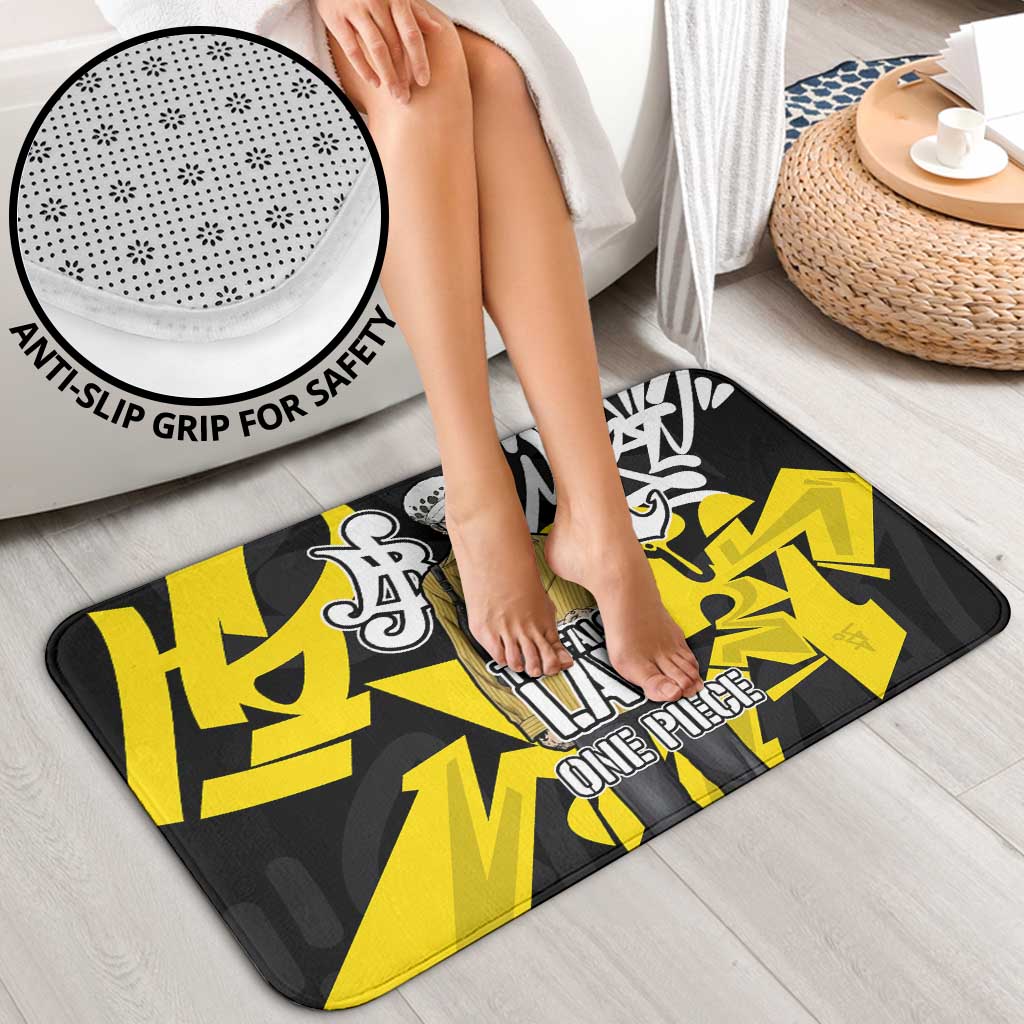 Trafalgar Law One Piece Bathroom Set Graffiti Street Art Anime Collage