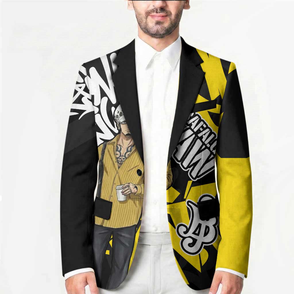 Trafalgar Law One Piece Blazer Graffiti Street Art Anime Collage