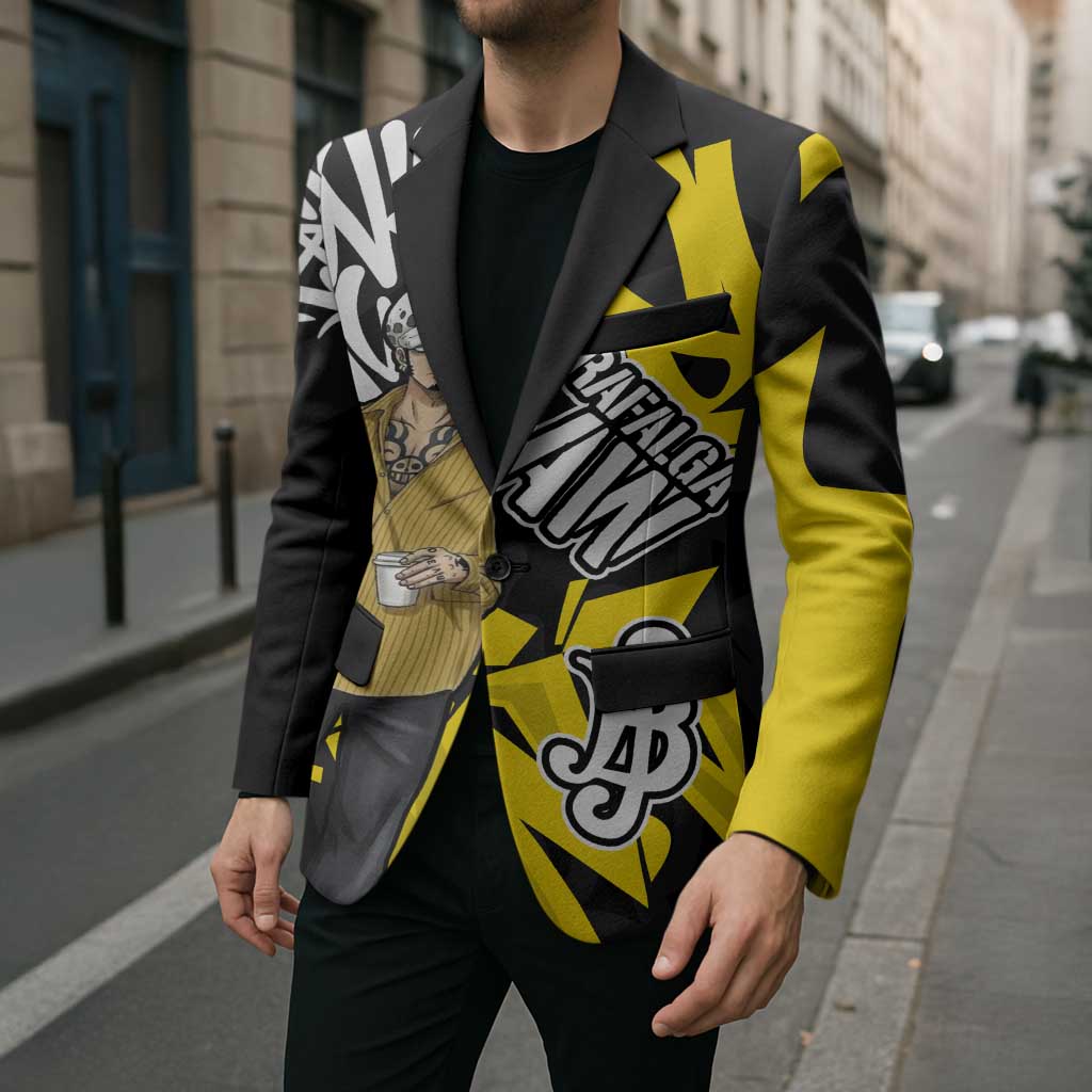 Trafalgar Law One Piece Blazer Graffiti Street Art Anime Collage