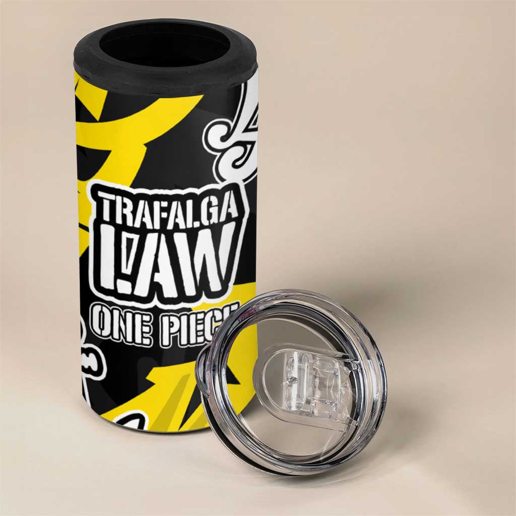 Trafalgar Law One Piece 4 in 1 Can Cooler Tumbler Graffiti Street Art Anime Collage