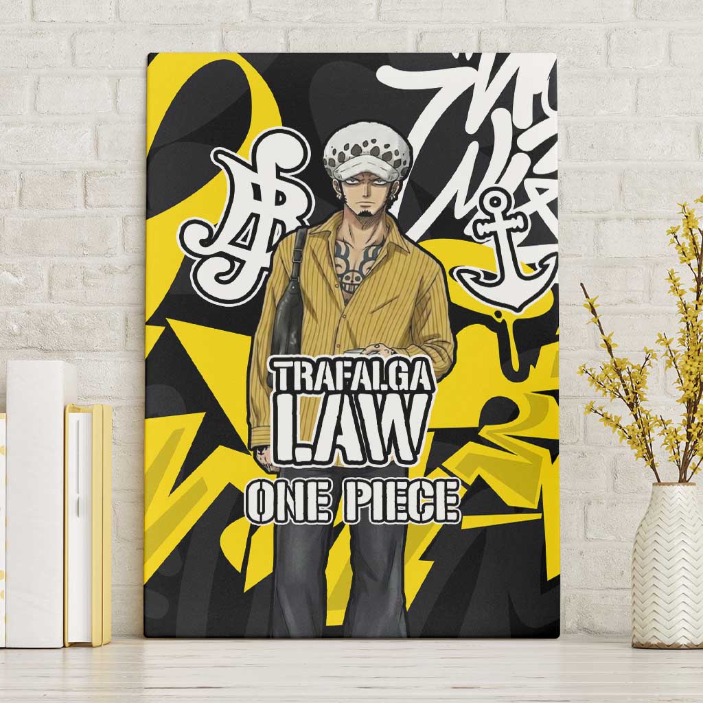 Trafalgar Law One Piece Canvas Wall Art Graffiti Street Art Anime Collage