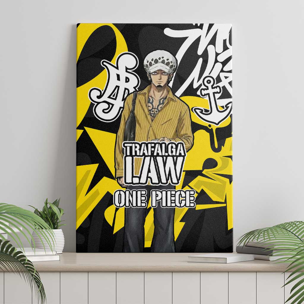 Trafalgar Law One Piece Canvas Wall Art Graffiti Street Art Anime Collage
