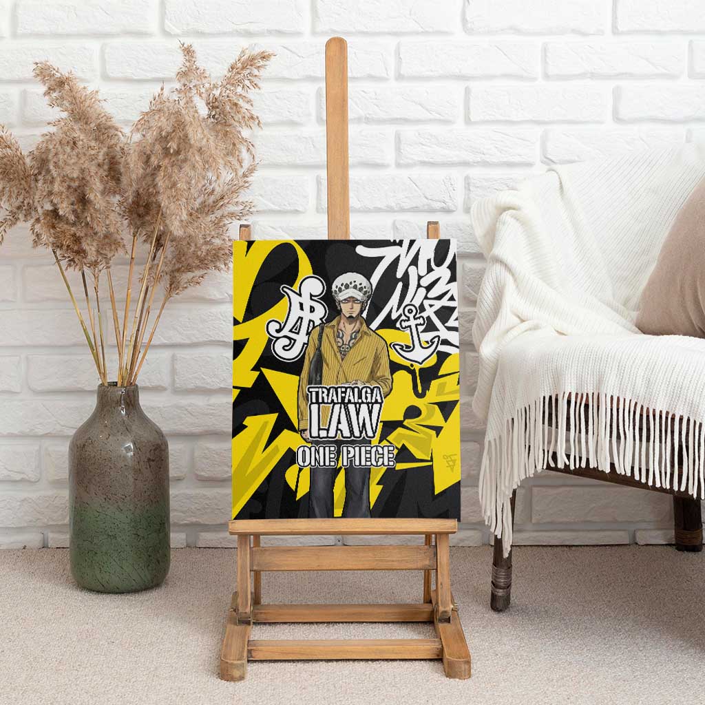 Trafalgar Law One Piece Canvas Wall Art Graffiti Street Art Anime Collage