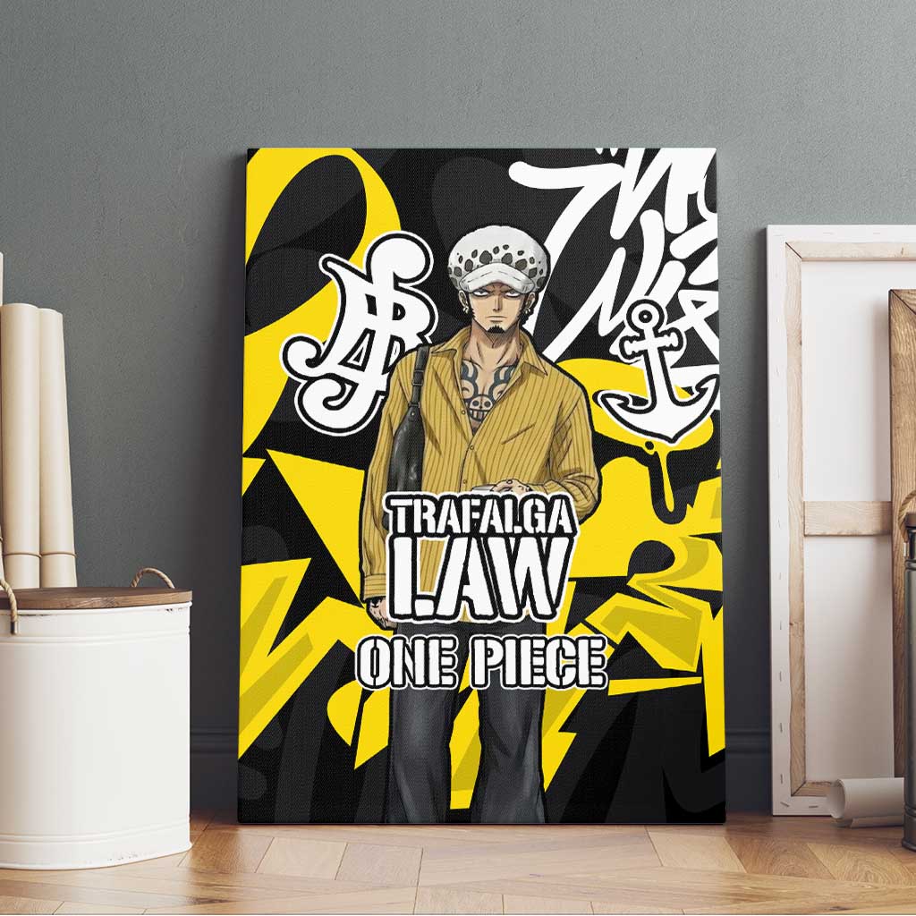 Trafalgar Law One Piece Canvas Wall Art Graffiti Street Art Anime Collage