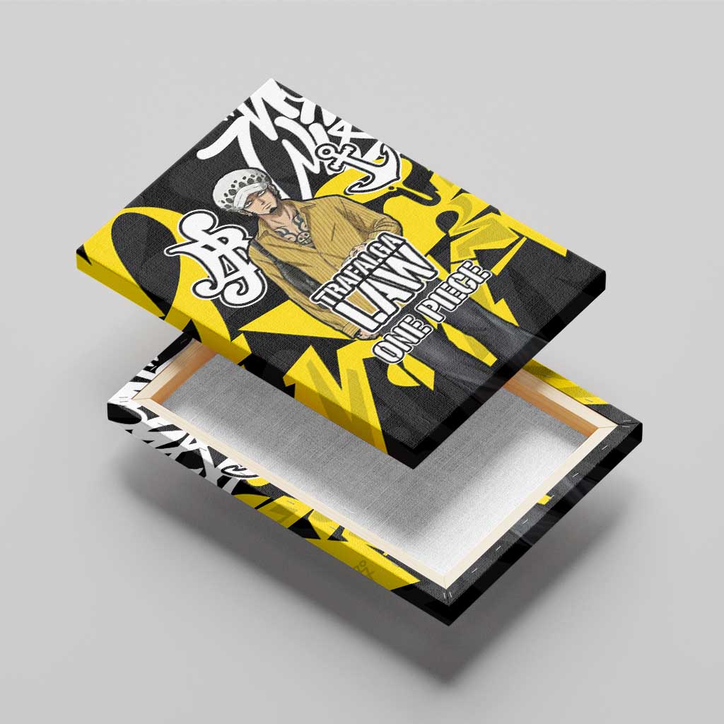 Trafalgar Law One Piece Canvas Wall Art Graffiti Street Art Anime Collage