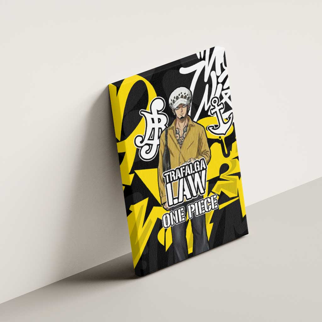 Trafalgar Law One Piece Canvas Wall Art Graffiti Street Art Anime Collage