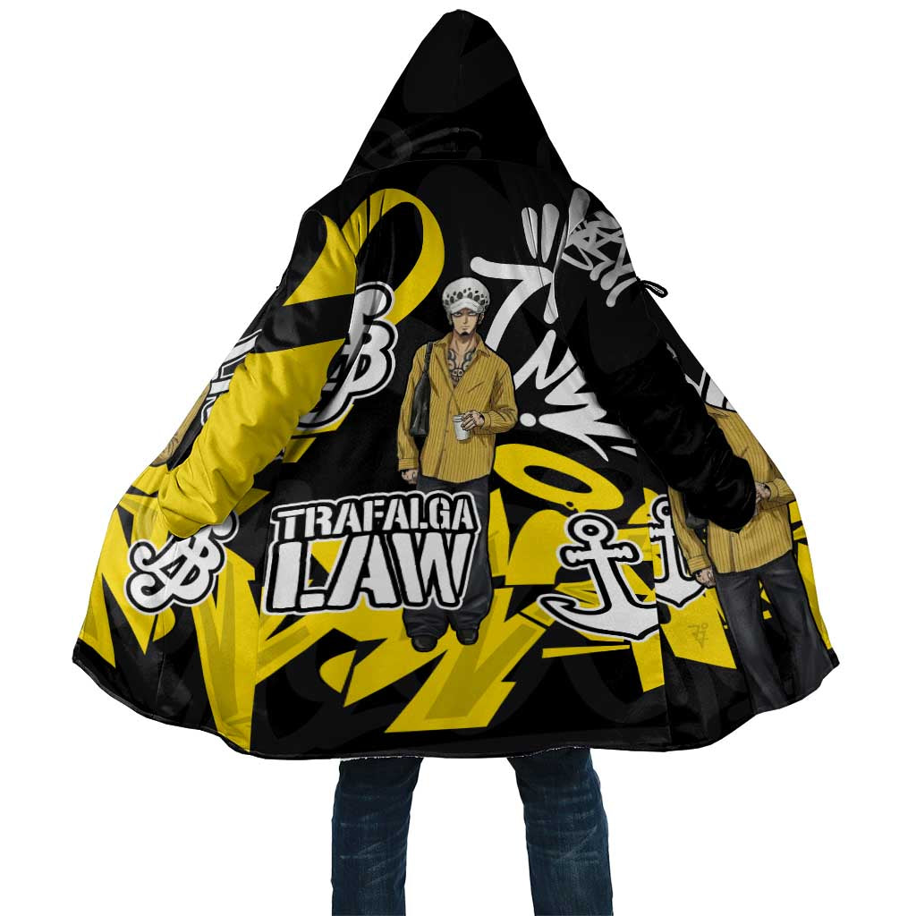 Trafalgar Law One Piece Cloak Graffiti Street Art Anime Collage