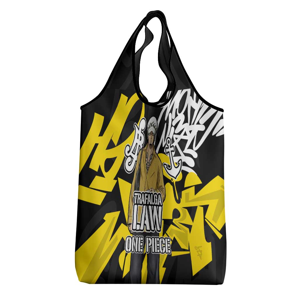 Trafalgar Law One Piece Grocery Bag Graffiti Street Art Anime Collage
