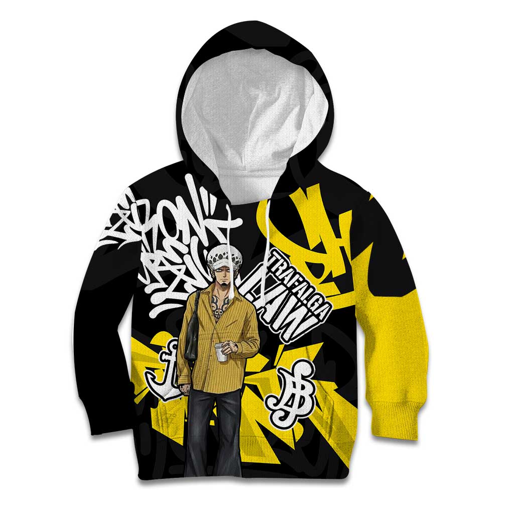 Trafalgar Law One Piece Kid Hoodie Graffiti Street Art Anime Collage