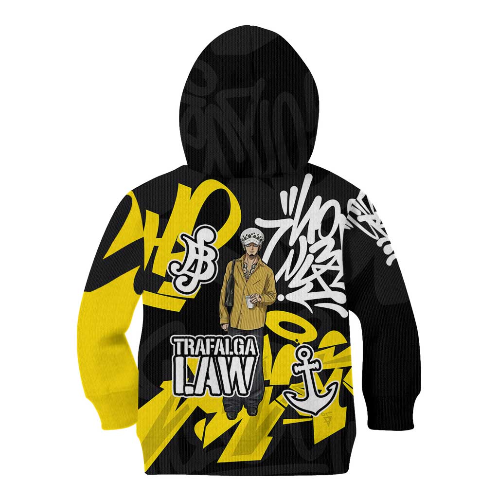 Trafalgar Law One Piece Kid Hoodie Graffiti Street Art Anime Collage