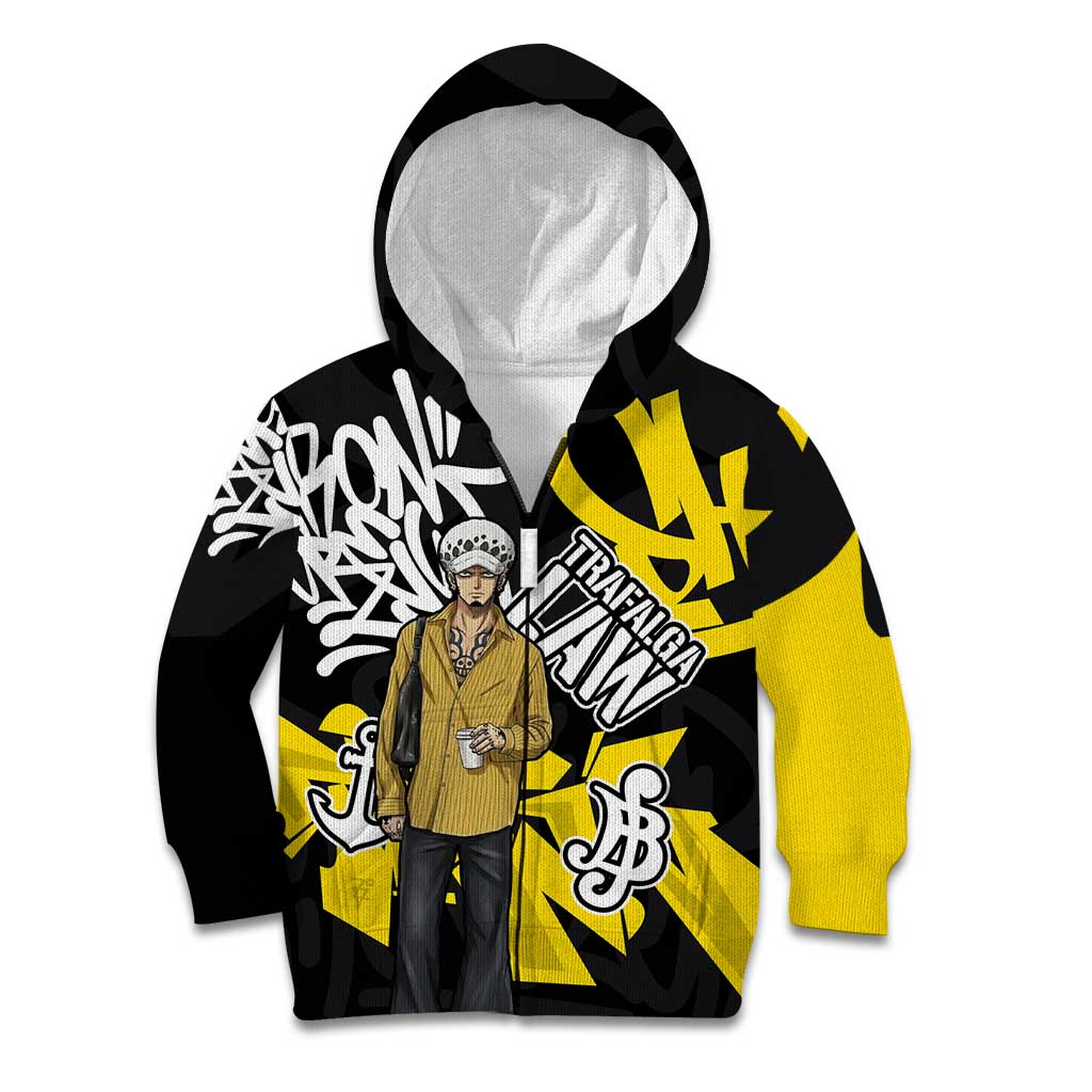 Trafalgar Law One Piece Kid Hoodie Graffiti Street Art Anime Collage