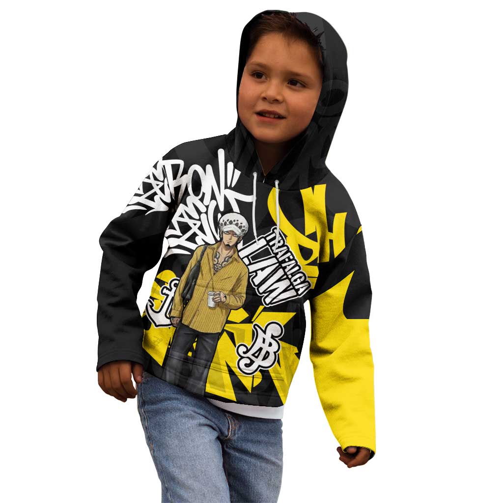 Trafalgar Law One Piece Kid Hoodie Graffiti Street Art Anime Collage