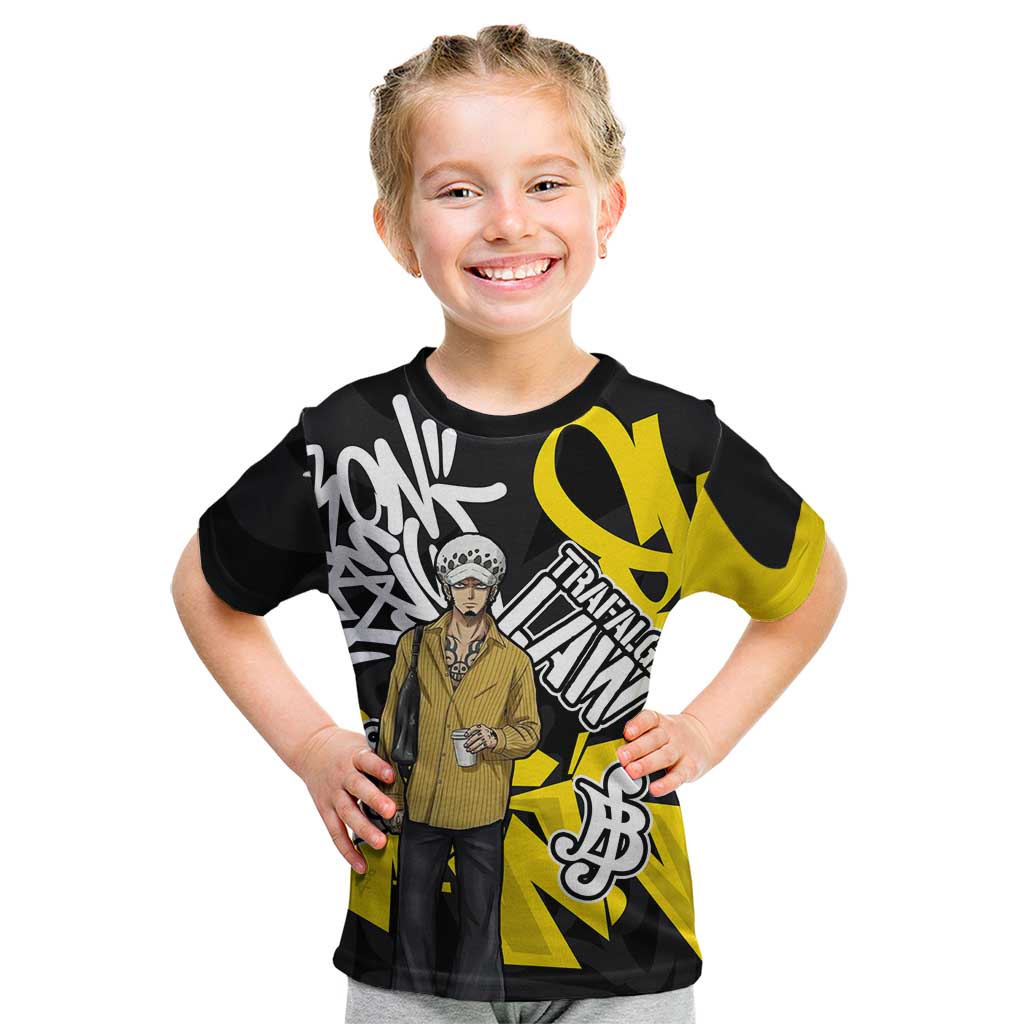 Trafalgar Law One Piece Kid T Shirt Graffiti Street Art Anime Collage