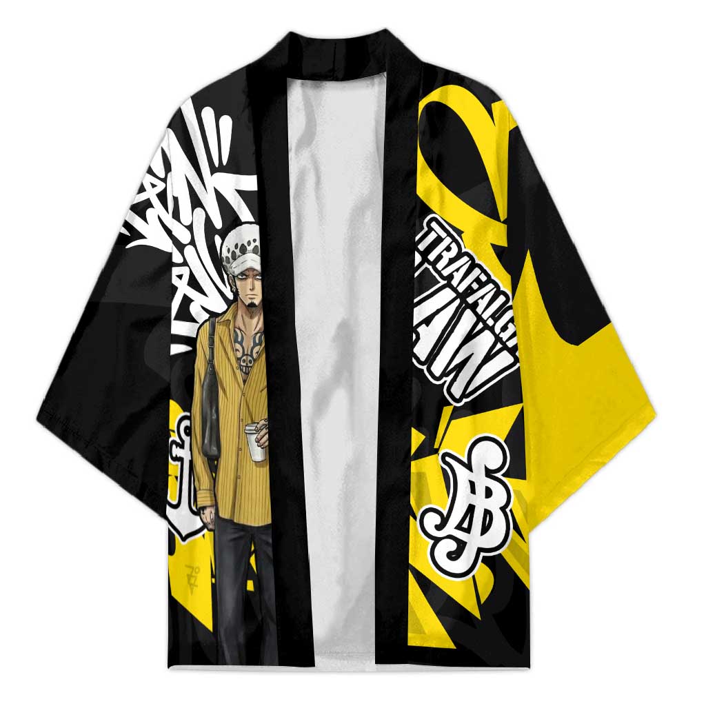 Trafalgar Law One Piece Kimono Graffiti Street Art Anime Collage