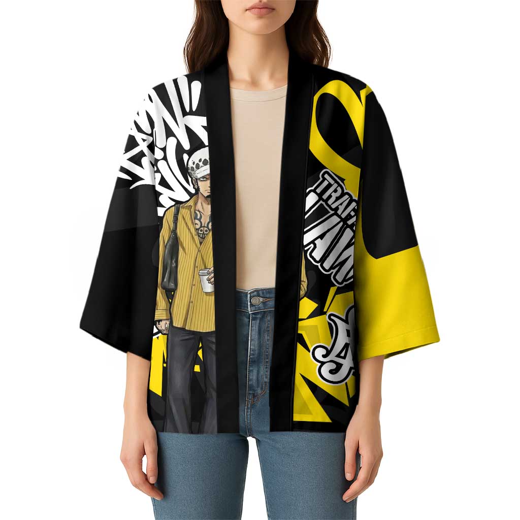 Trafalgar Law One Piece Kimono Graffiti Street Art Anime Collage