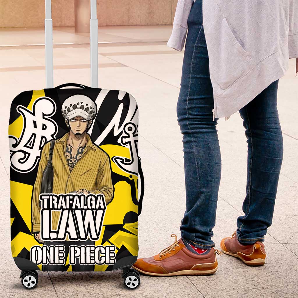 Trafalgar Law One Piece Luggage Cover Graffiti Street Art Anime Collage