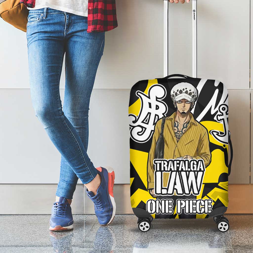 Trafalgar Law One Piece Luggage Cover Graffiti Street Art Anime Collage