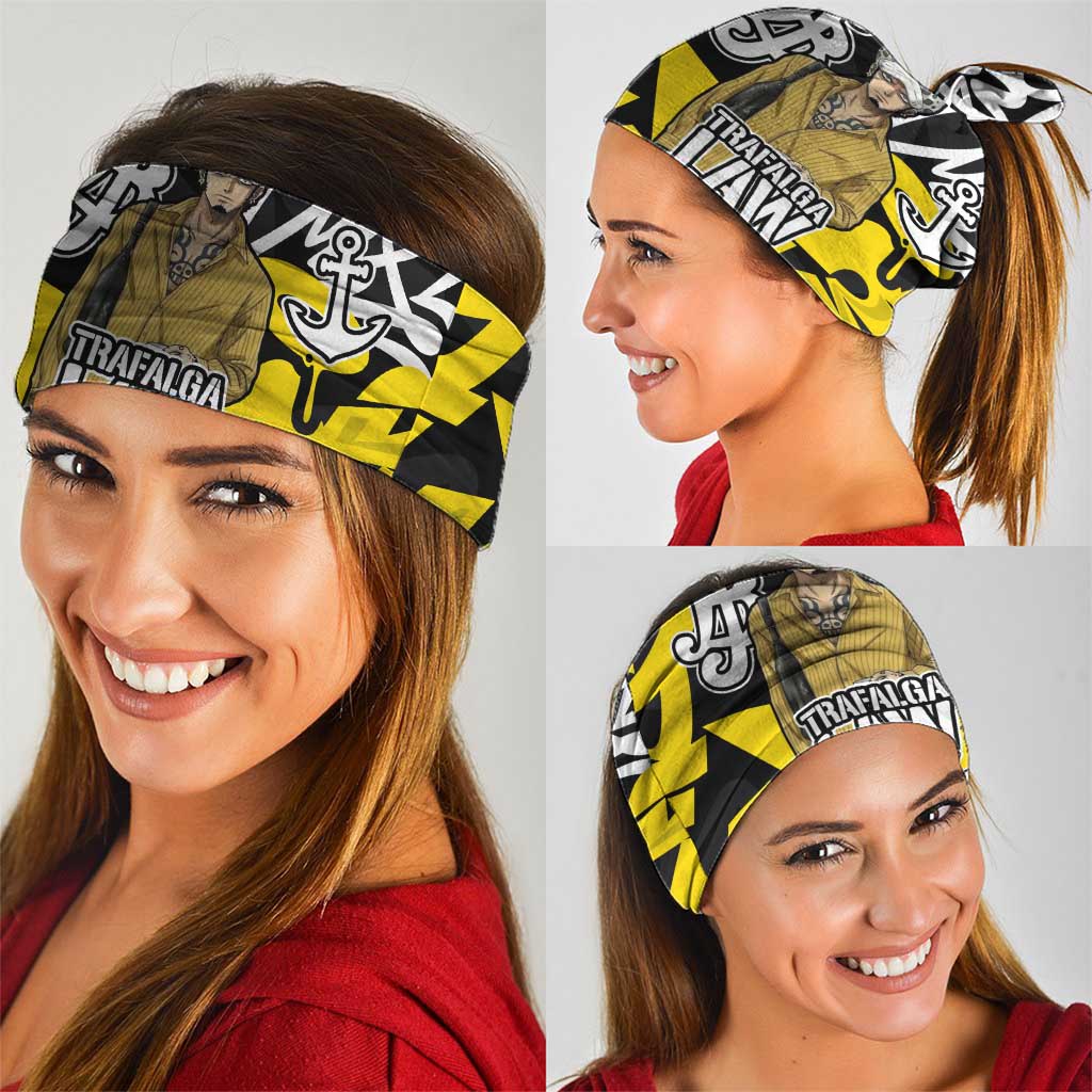 Trafalgar Law One Piece Neck Gaiter Graffiti Street Art Anime Collage