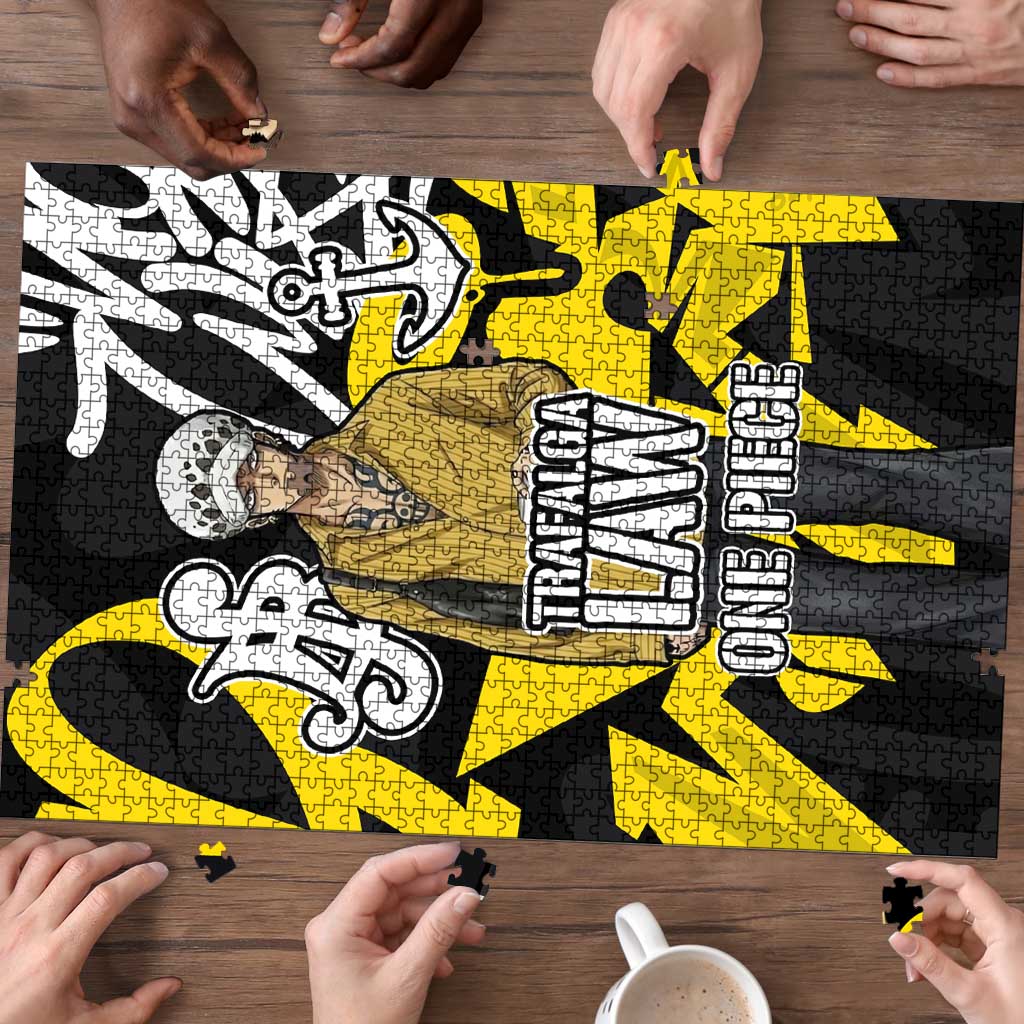 Trafalgar Law One Piece Puzzle Graffiti Street Art Anime Collage