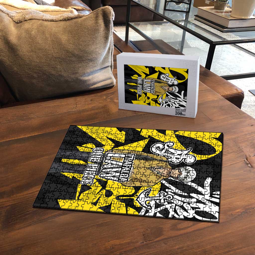 Trafalgar Law One Piece Puzzle Graffiti Street Art Anime Collage