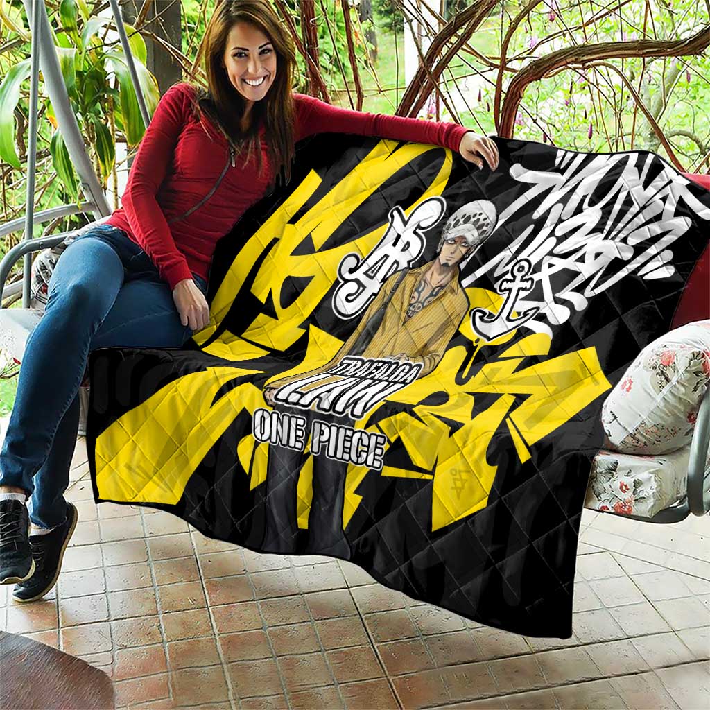 Trafalgar Law One Piece Quilt Graffiti Street Art Anime Collage