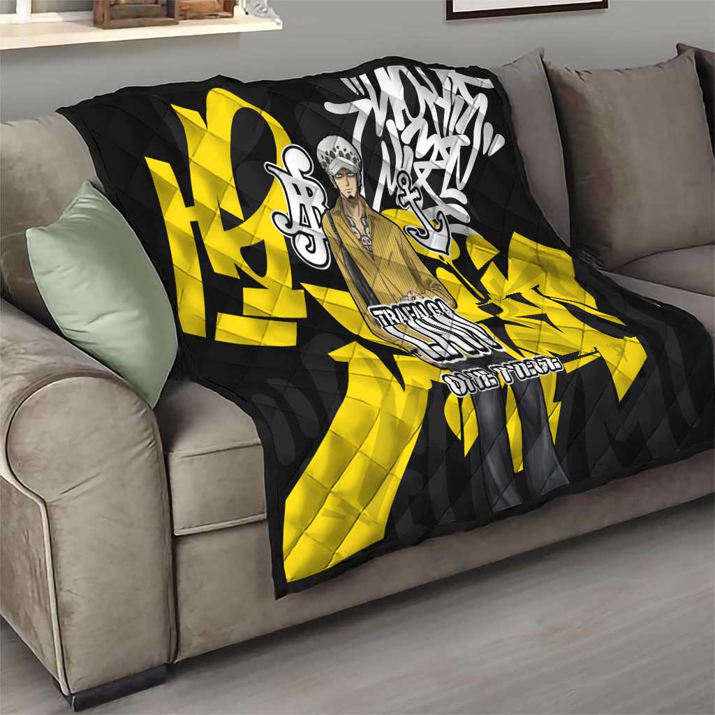 Trafalgar Law One Piece Quilt Graffiti Street Art Anime Collage