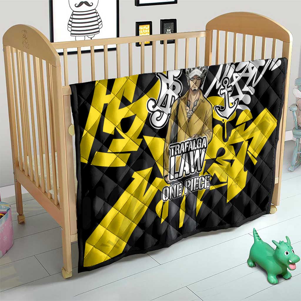 Trafalgar Law One Piece Quilt Graffiti Street Art Anime Collage