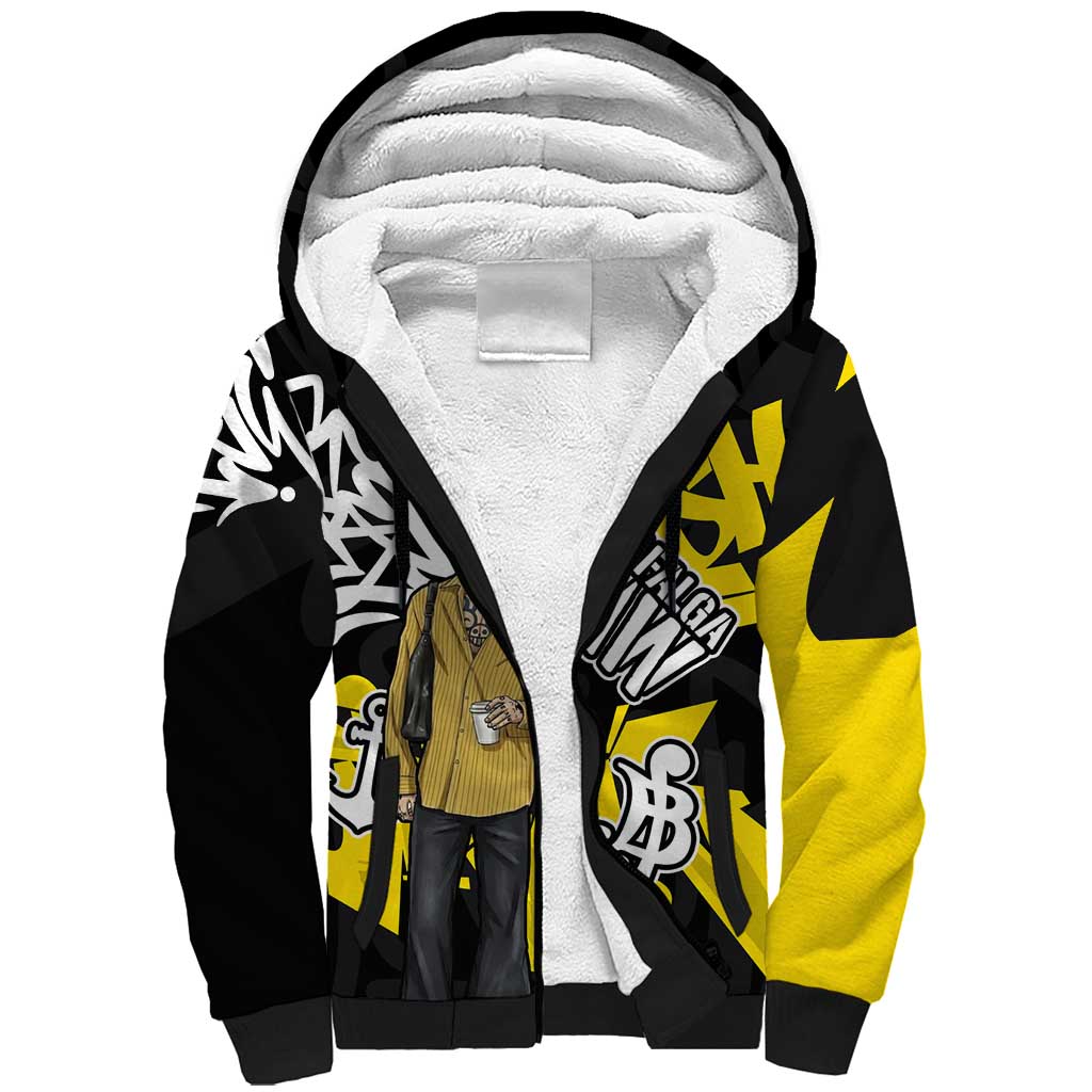 Trafalgar Law One Piece Sherpa Hoodie Graffiti Street Art Anime Collage