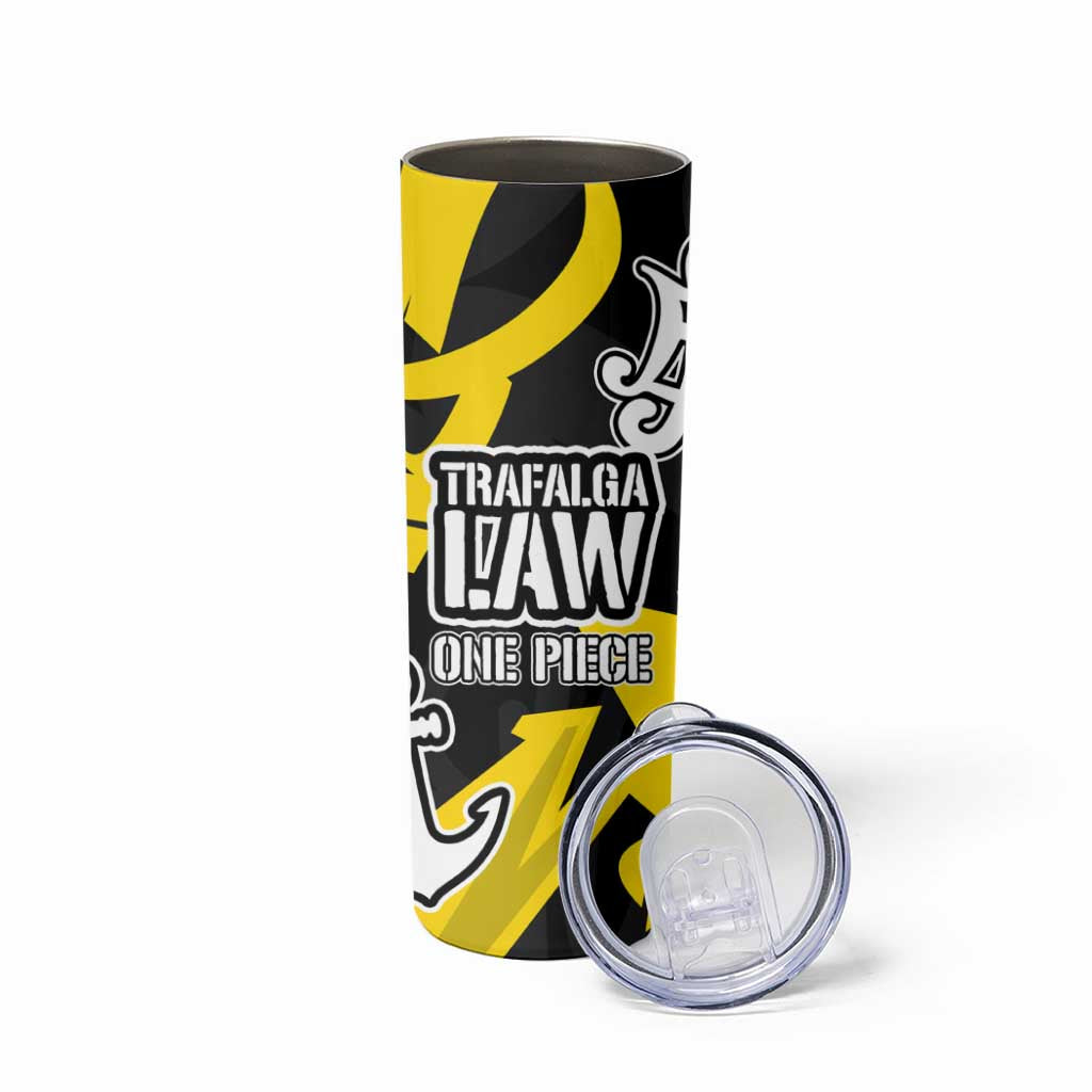 Trafalgar Law One Piece Skinny Tumbler Graffiti Street Art Anime Collage