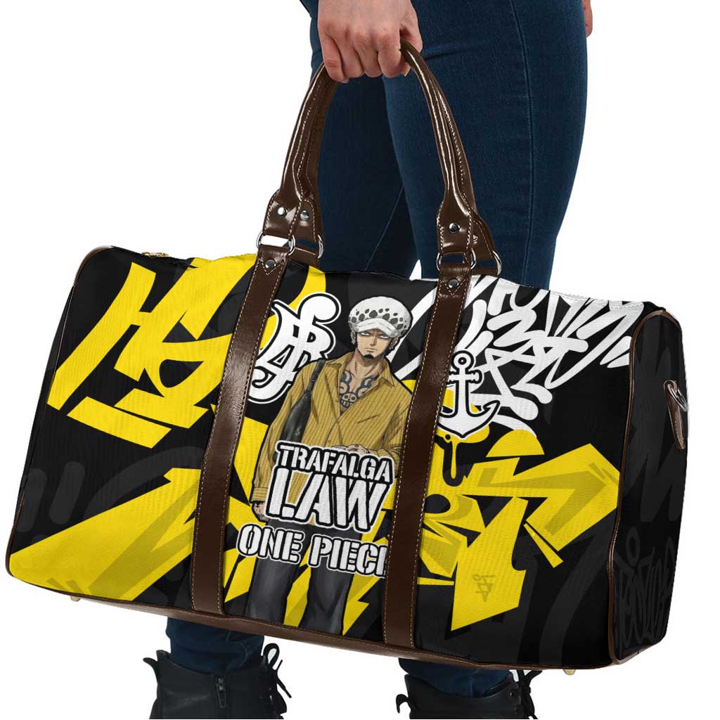 Trafalgar Law One Piece Travel Bag Graffiti Street Art Anime Collage