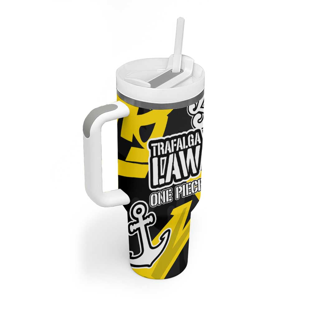 Trafalgar Law One Piece Tumbler With Handle Graffiti Street Art Anime Collage