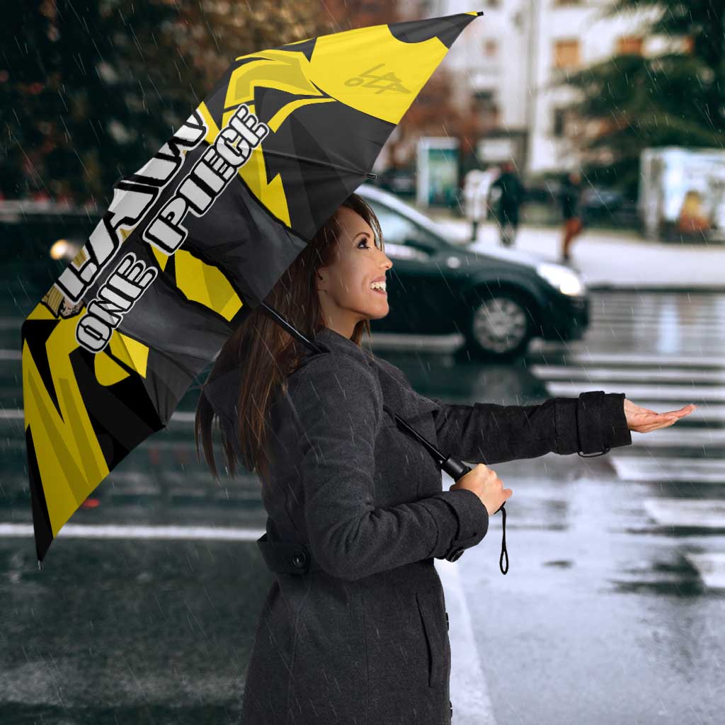 Trafalgar Law One Piece Umbrella Graffiti Street Art Anime Collage
