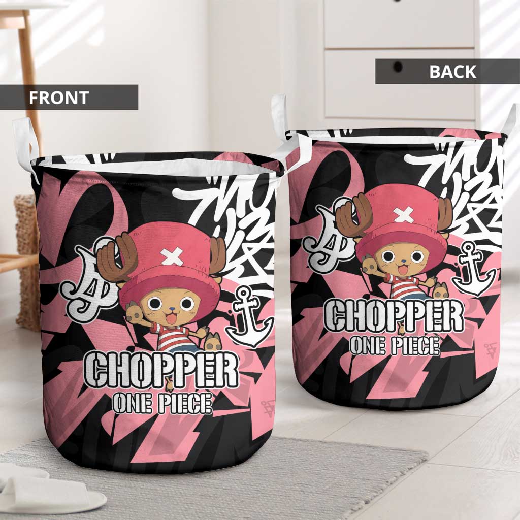 Tony Tony Chopper One Piece Laundry Basket Graffiti Street Art Anime Collage