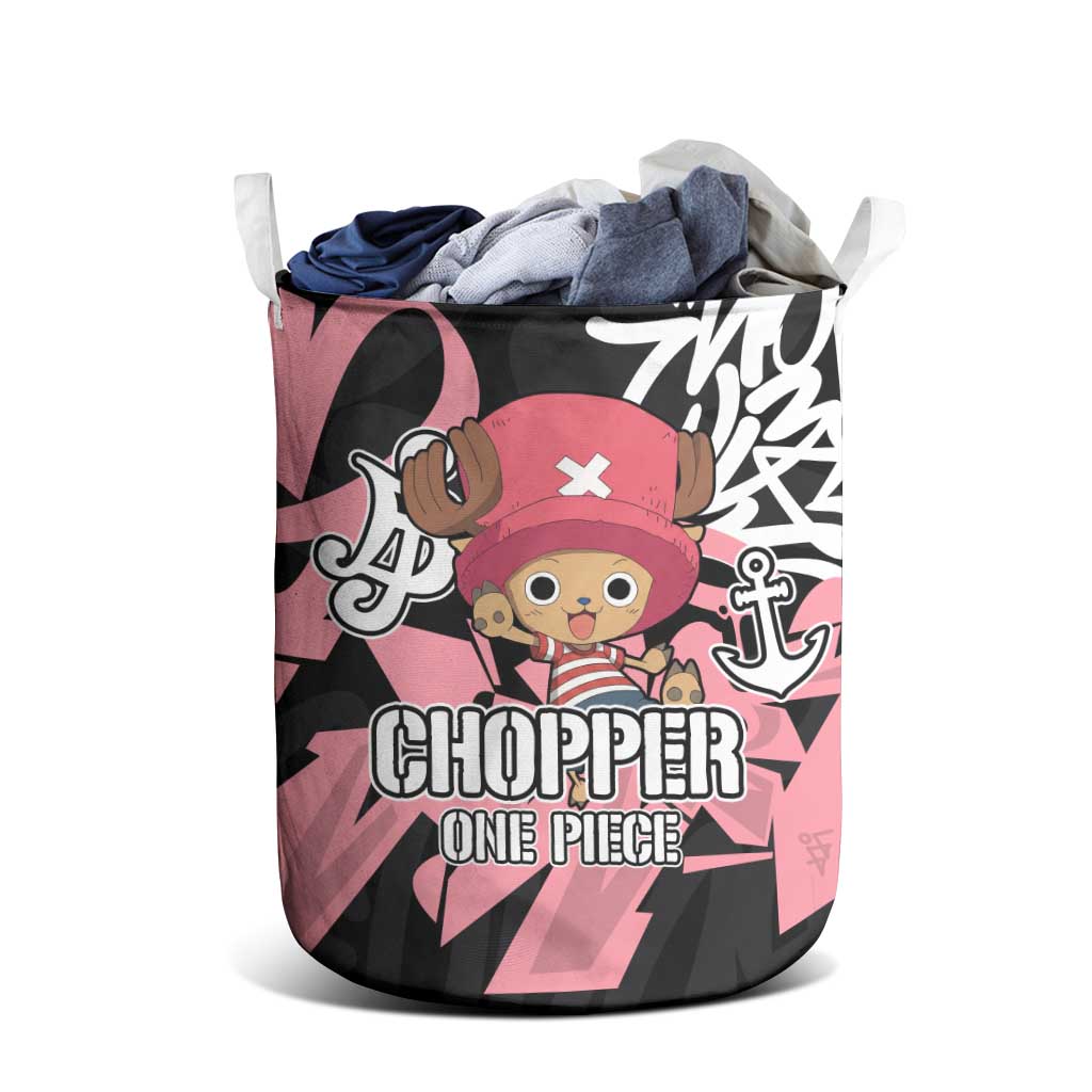 Tony Tony Chopper One Piece Laundry Basket Graffiti Street Art Anime Collage