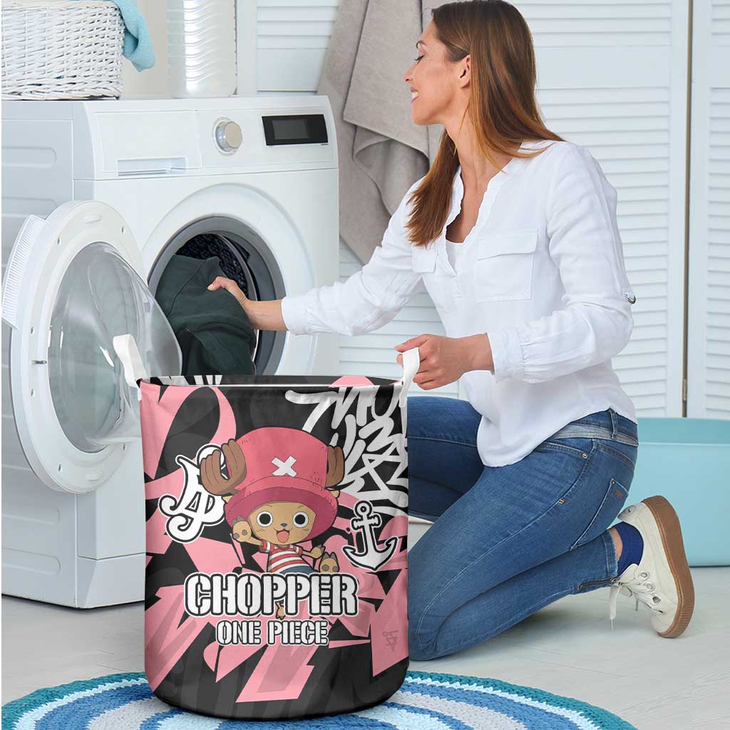 Tony Tony Chopper One Piece Laundry Basket Graffiti Street Art Anime Collage