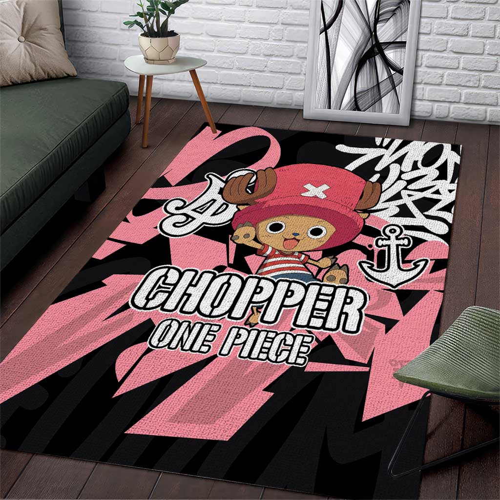 Tony Tony Chopper One Piece Area Rug Graffiti Street Art Anime Collage