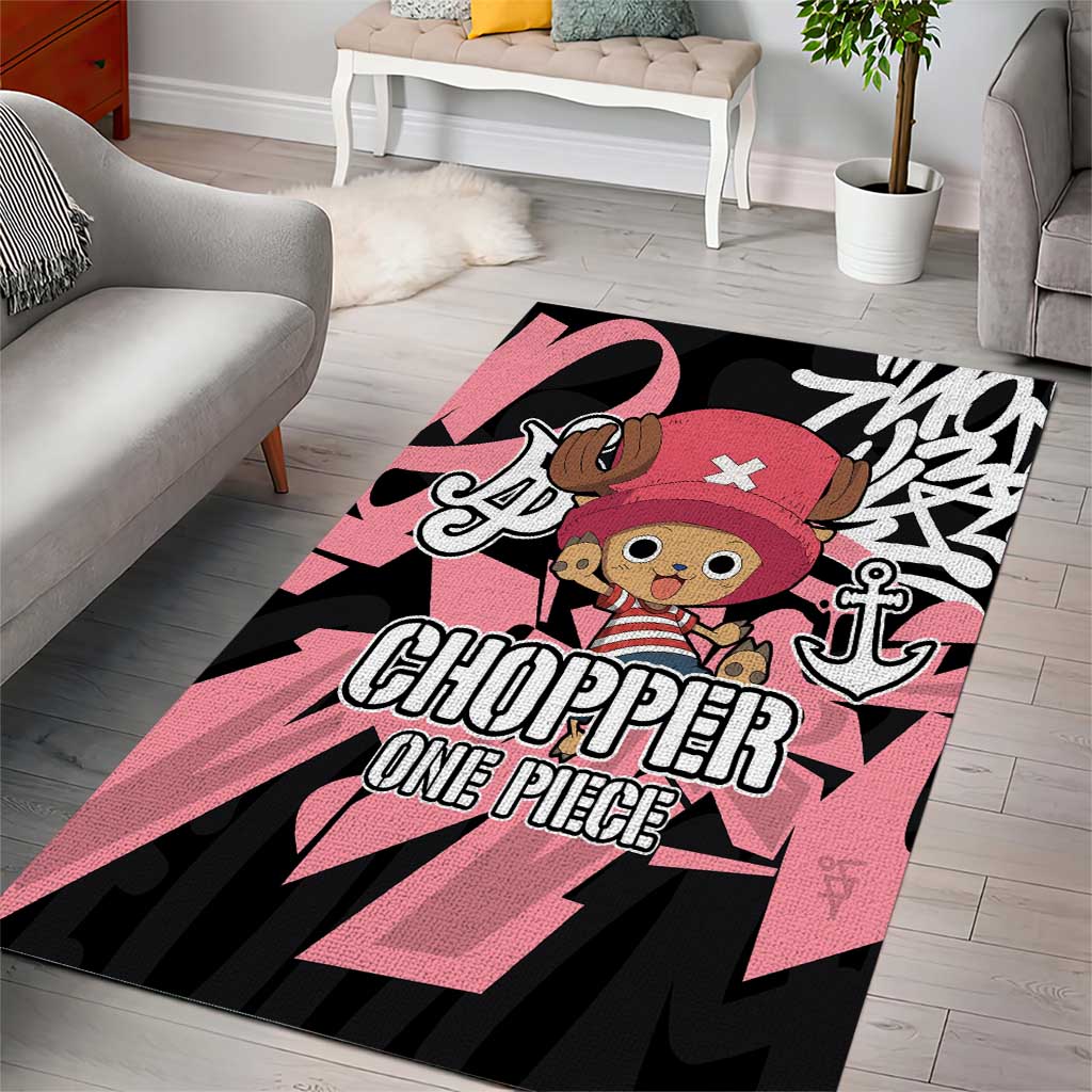 Tony Tony Chopper One Piece Area Rug Graffiti Street Art Anime Collage