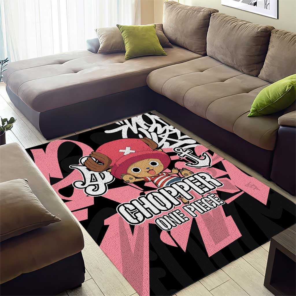 Tony Tony Chopper One Piece Area Rug Graffiti Street Art Anime Collage