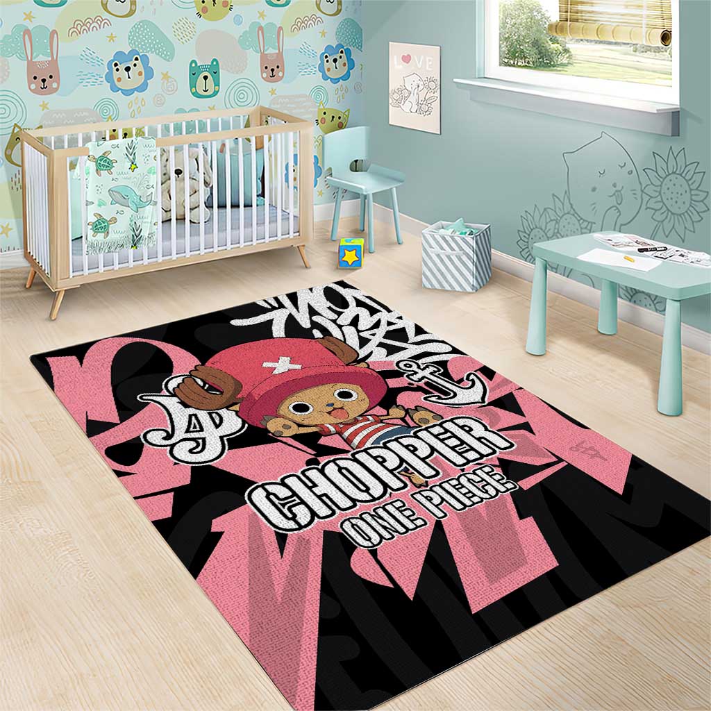 Tony Tony Chopper One Piece Area Rug Graffiti Street Art Anime Collage