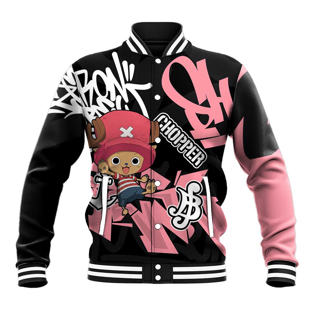 Tony Tony Chopper One Piece Baseball Jacket Graffiti Street Art Anime Collage