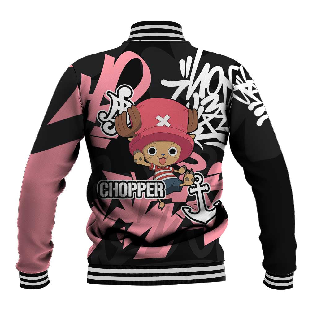 Tony Tony Chopper One Piece Baseball Jacket Graffiti Street Art Anime Collage