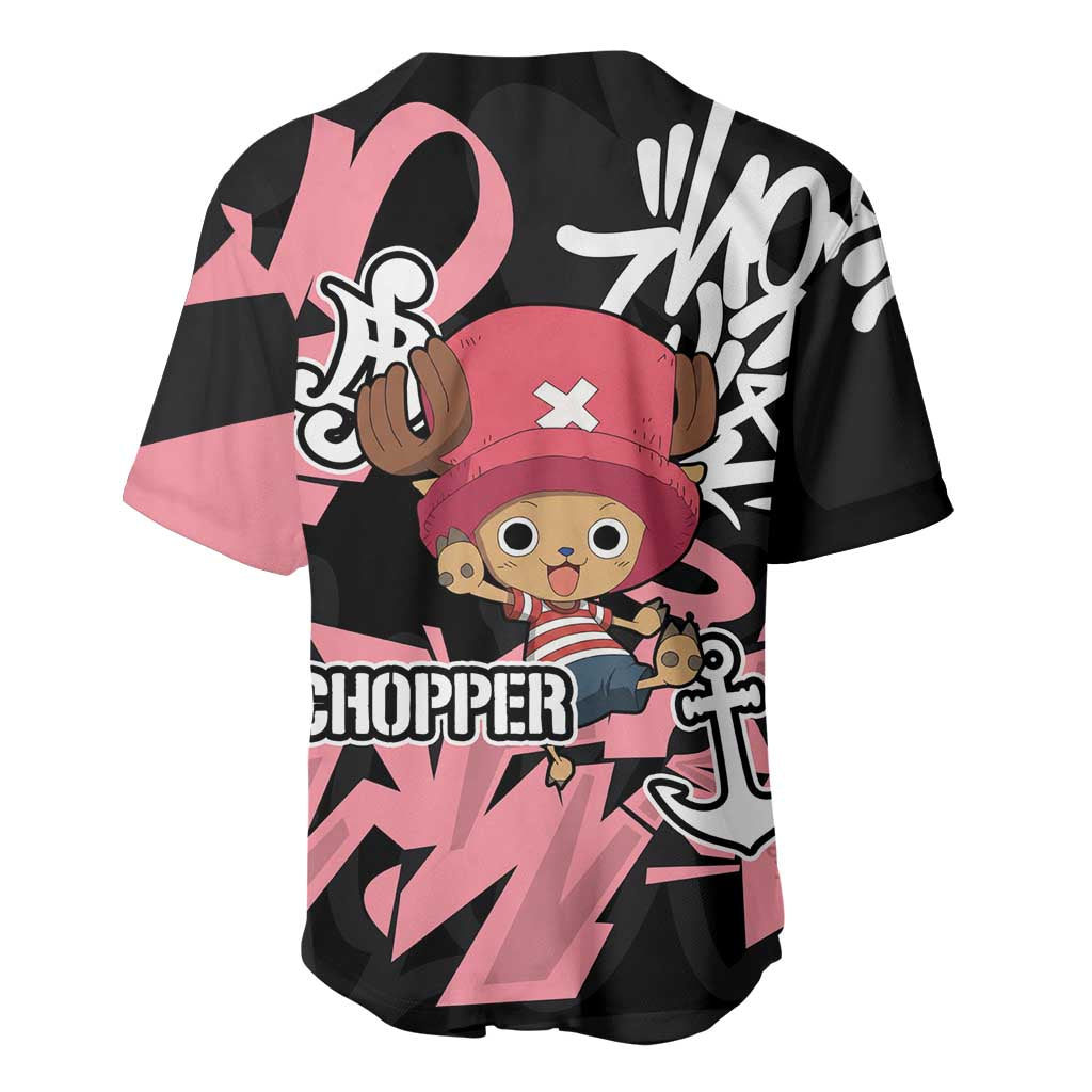 Tony Tony Chopper One Piece Baseball Jersey Graffiti Street Art Anime Collage