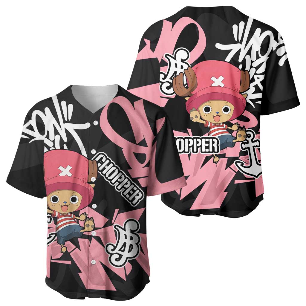 Tony Tony Chopper One Piece Baseball Jersey Graffiti Street Art Anime Collage