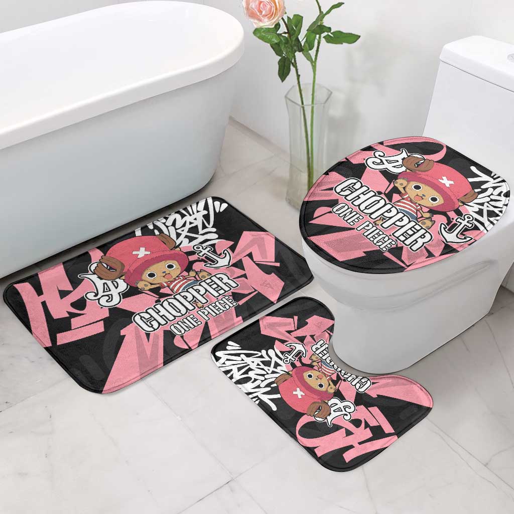 Tony Tony Chopper One Piece Bathroom Set Graffiti Street Art Anime Collage