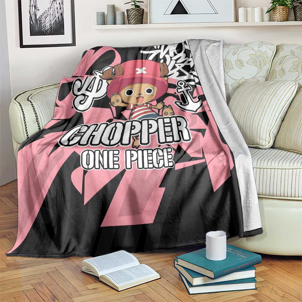 Tony Tony Chopper One Piece Blanket Graffiti Street Art Anime Collage
