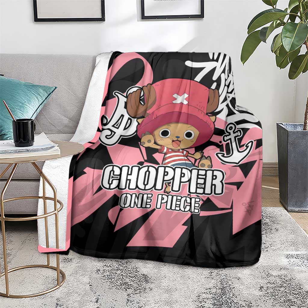 Tony Tony Chopper One Piece Blanket Graffiti Street Art Anime Collage