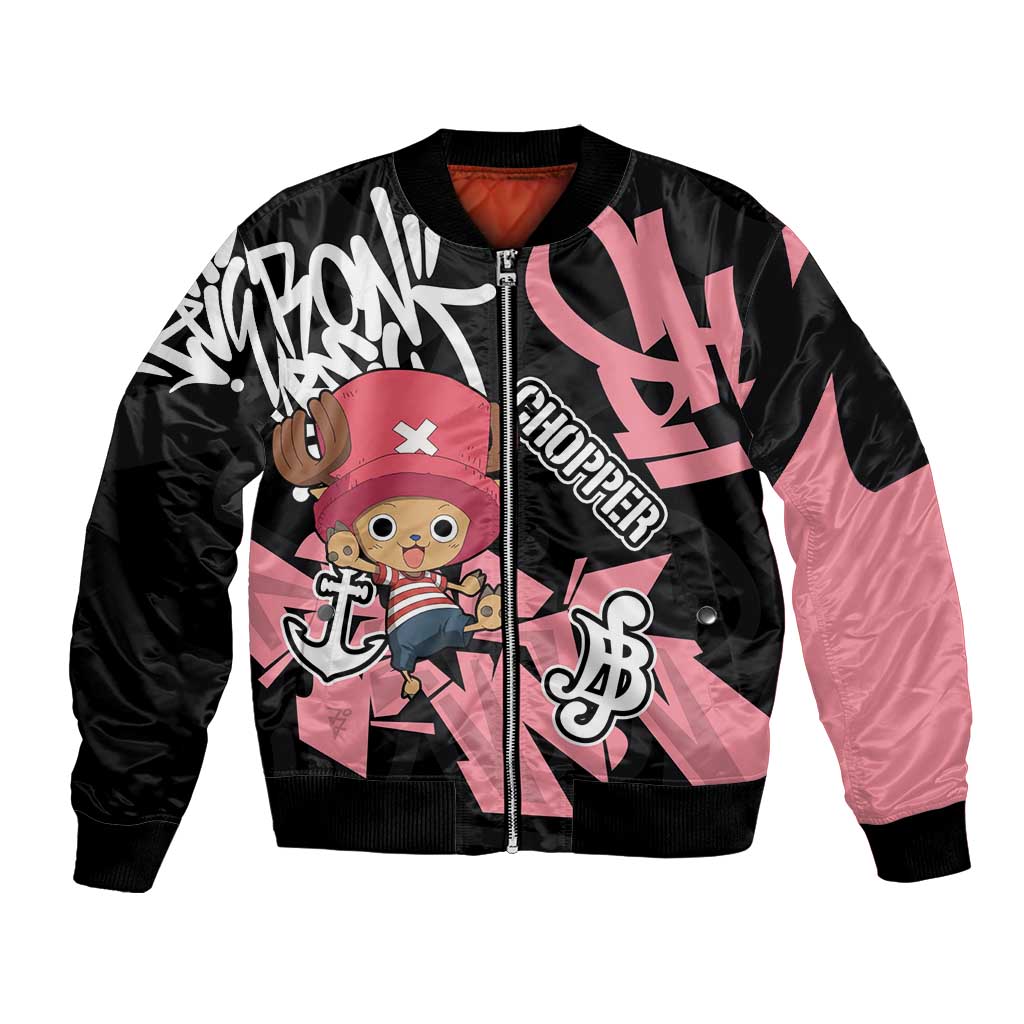 Tony Tony Chopper One Piece Bomber Jacket Graffiti Street Art Anime Collage